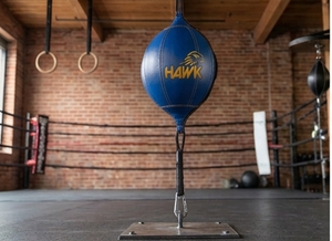 Ballon de vitesse double extrémité Hawk en cuir PU, sac de frappe lourd, installation facile, utilisation universelle, équipement d'entraînement de boxe suspendu pour la maison - Product Image 6
