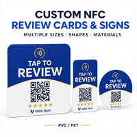 Carte de commentaires Google Vorx Tech avec NFC et code QR, carte de commentaires personnalisée en PVC pour les entreprises