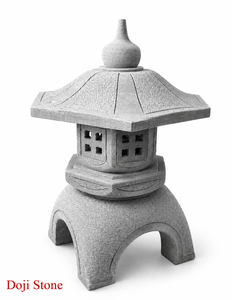 โคมไฟสวนญี่ปุ่นแบบดั้งเดิม Doji Stoneware รุ่น DJ03 ทำจากหินทราย ขนาด 45 ซม. สำหรับตกแต่งกลางแจ้ง สไตล์เซน ประดับบ่อน้ำ ดีไซน์หินที่ทนทาน - Product Image 5