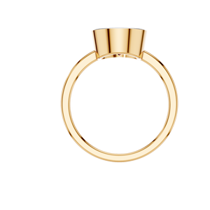 Lujo 14K amarillo Rosa oro blanco mujer clásico solitario punta ajuste IGI certificado 3,5 quilates laboratorio crecido rubí corte ovalado - Product Image 4