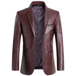 Veste d'automne 2026 pour homme, manteau en cuir de couleur unie, veste décontractée de motard, blouson en cuir pour homme, grandes tailles 6XL 7XL - Product Image 1