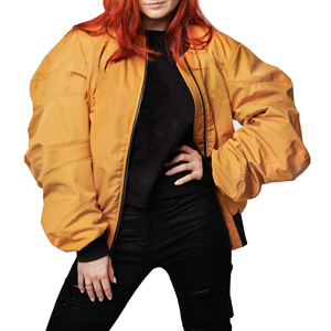 Custom Women's Bomber <b>Jacket</b> Patch Embroidery Knitted Wool Fabric Printed Design-Tan <b>White</b> Streetwear OEM Autumn - Product Image 3