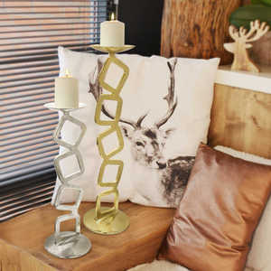 Modern Gold Metal Taper Candle Holders Set Minimalist Ring Design Elegant Candle Stand Decorative Home <b>Table</b> Accent - Product Image 6