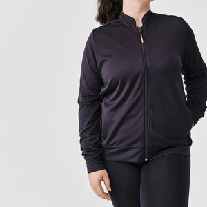 Breathable Slim Fit Workout Gym Fitness Set Spring Yoga Crop Tops Ladies <b>Running</b> Zip-Up Knitted Stand Front Sport Women <b>Jackets</b> - Product Image 2