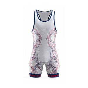 <b>Men</b> Red Black Color Blocked Wrestling <b>Singlet</b> Spandex Polyester Quick Dry Adult Size - Product Image 5
