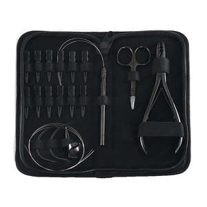 Kit de Herramientas Profesionales para Extensiones de Cabello de Acero Inoxidable de Grado Quirúrgico, Color Mate Personalizado, Alicates para Cabello, Microperlas, Pinzas de Cocodrilo - Product Image 4
