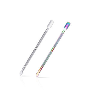 Double-Sided Nail Cleaner & Cuticle Pusher Portable Manicure Pedicure <b>Tool</b> Foot File Rasp Stone Professional Nail Care Kit - Product Image 1