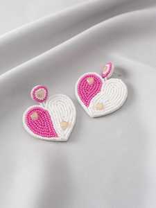 Elegantes pendientes indios hechos a mano con cuentas bordadas, joyería de moda al mejor precio. - Product Image 6