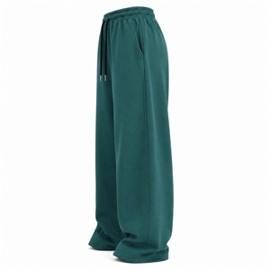 Pantalon de jogging ample pour femme 2026, coupe décontractée, taille élastique avec cordon, en molleton mélangé coton, style décontracté, fournisseur OEM - Product Image 3
