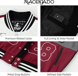 Chaqueta Bomber Clásica Premium para Hombre, Estilo Universitario, Tejido Sólido, Transpirable y Personalizable - Product Image 6