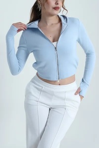 Ever <b>Women's</b> Plus Size Solid <b>Black</b> Waterproof Full-<b>Zip</b> <b>Hoodie</b> Autumn/Winter Casual Sweatshirt - Product Image 6