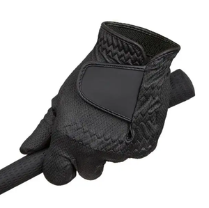 Guantes de Golf para Hombre, Mano Izquierda, Material PU, Fabricante OEM, Logotipo Personalizado, Tela Nano, Negro - Product Image 3