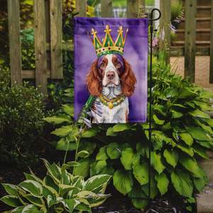 Welsh Springer Spaniel King Mardi Gras Multicolor <b>Garden</b> <b>Flag</b> Mailbox Decorative Yard Banner for Patio Artwork and Flower Beds - Product Image 2