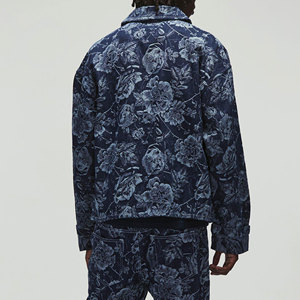 Quality Casual Embroidered Windproof Oversized Drop Shoulder Denim <b>Jeans</b> <b>Jacket</b> for Men Distressed <b>Black</b> 100% Cotton Winter - Product Image 5