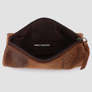 Portefeuille zippé en cuir avec plusieurs compartiments, profil fin, pour les voyages, le bureau, le rangement des pièces de monnaie, des cartes et l'utilisation quotidienne - Product Image 3