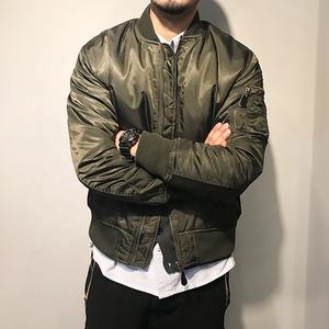 Vestes bomber chaudes de qualité supérieure pour hommes, col rond, manches régulières, coupe-vent, manteau d'hiver durable - Product Image 2