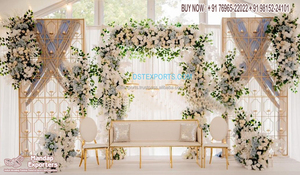 Grand Empire mur de bougie de scène de mariage merveilleux Style moderne réception mur de bougie de scène joli mur de bougie en métal - Product Image 2