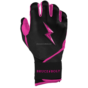 BRUCE BOLT Leather Anti-slip Stretch Custom Logo Design Infield Outdoor Professional Quality <strong>Baseball</strong> Batting Gloves Premium - Product Image 2