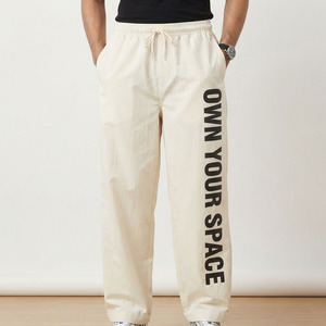 Pantalones Cortavientos de Nailon para Hombre, Corte Holgado Informal, con Cordón Ajustable en la Cintura, Pantalones Cortavientos Impermeables, Ligeros, Estampados - Product Image 2