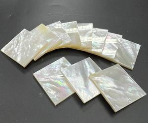 Matériau d'incrustation en nacre, carreaux de coquillage carrés, finition naturelle pour la décoration intérieure, projets faits à la main - Product Image 5