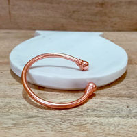 Brazalete de Cobre Puro Hecho en India, Diseño Moderno y Antiguo, Ajustable, para Meditación, Sanación y Feng Shui, Joyería para Hombre