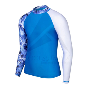 Maillot de bain anti-UV pour homme de qualité supérieure, à séchage rapide, compressif, en tissu extensible, pour le surf, les sports de plage, personnalisable OEM, manches longues - Product Image 5