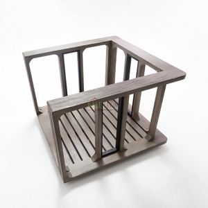Silla Individual Bromo, Moderna, de Madera de Teca Sólida, para Jardín, Exterior, Sala de Estar, Apartamento, Tapicería Beige, Rellena de Espuma - Product Image 5