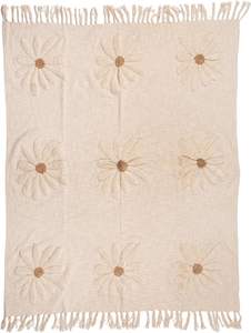 Manta de algodón de diseño bohemio al por mayor, manta decorativa blanca ecológica hecha a mano para sala de estar India - Product Image 6