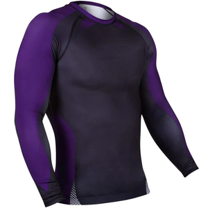 <b>Customized</b> <b>Design</b> Printed Anti-UV Eco-Friendly Moisture Wicking Rash Guard Men's <b>Compression</b> <b>Shirt</b> Front Spandex/Polyester 220g - Product Image 2