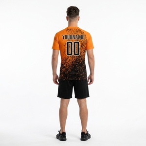 Uniformes de Fútbol Personalizados de Fábrica OEM, Camiseta de Fútbol Ligera de Malla de Poliéster, Conjunto de Camiseta y Pantalones Cortos Sublimados, Ropa Deportiva para el Día del Partido - Product Image 4