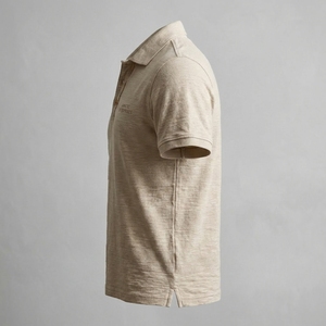 เสื้อเชิ้ตแขนสั้นผู้ชายผ้าปิเก้คอตตอน 100% ระบายอากาศ แห้งเร็ว สีพื้นเรียบ ติดกระดุม  แบบทางการ ปรับแต่งได้ เหมาะสำหรับกอล์ฟและกีฬา - Product Image 5