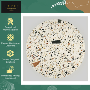 Low Market Price Premium Quality Eco-Friendly and Luxury Modern Terrazzo Table Tops for Cafes/Hotels/Luxury <b>Homes</b> - Product Image 5