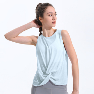 Débardeurs d'été décontractés en tricot respirant pour femmes, avec coussinets intégrés, vente en gros - Product Image 4