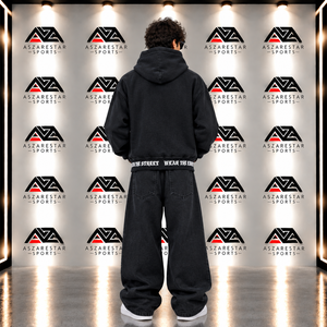 Wholesale Men’s Oversized Washed Black Zip-Up <b>Hoodie</b> <b>Gothic</b> Graphic Vintage Streetwear Sweatshirt - Product Image 6