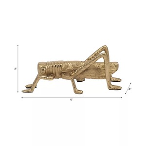 Grasshopper Sculpture 9x6x4 Inches Handmade Animal <b>Decor</b> for Living Room Tabletop Figure Contemporary Design - Product Image 1