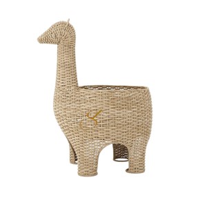 Rattan <b>Llama</b> Storage Basket Woven Alpaca Shaped <b>Toy</b> Organizer Bin Cute Animal Nursery Blanket Floor Hamper - Product Image 2
