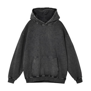 Sudadera con Capucha Extra Grande Personalizada, 100% Algodón, Felpa Francesa, Unisex, Informal, para Otoño, con Bolsillo Delantero y Diseño Tejido - Product Image 5
