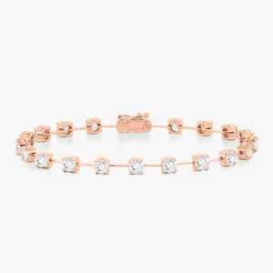 Pulseras Flotantes de Diamantes de Oro Sólido de 14k y 18k, Joyería Fina de Lujo, Redondas, Cultivadas en Laboratorio, Estilo Tenis, Únicas, Minimalistas, para Uso Diario - Product Image 3