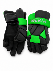 Gants de lacrosse professionnels de qualité supérieure en noir et vert pour hommes, vente en gros personnalisée OME |   Gants de lacrosse rembourrés et protecteurs - Product Image 2