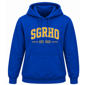 Sudadera con Capucha Universitaria para Mujer Sigma Gamma Rho, Sudadera Azul con Gráfico de Letras Griegas, Sudadera Informal de Moda Universitaria Personalizada - Product Image 1