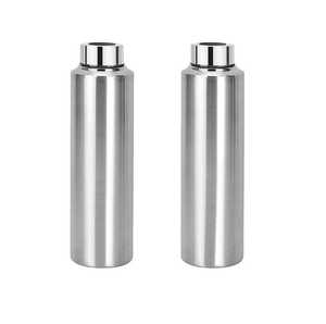 Bouteille d'eau classique en acier inoxydable à goulot étroit, gourde métallique légère à paroi simple pour l'école, les enfants, usage quotidien, sans BPA, argentée - Product Image 6
