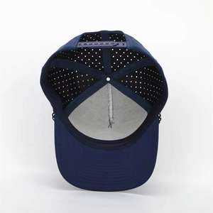 Wholesale Custom 5 Panel Rubber Pvc Logo Rope Baseball <b>Cap</b>,Waterproof Laser Cut Hole Perforated <b>Hat</b>,Performance Sports Dad <b>Hat</b> - Product Image 4