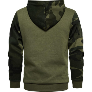Sweat-shirt à capuche camouflage pour homme, manches longues, pull-over avec poche, vêtements décontractés pour l'extérieur, coupe régulière, coton tricoté - Product Image 6