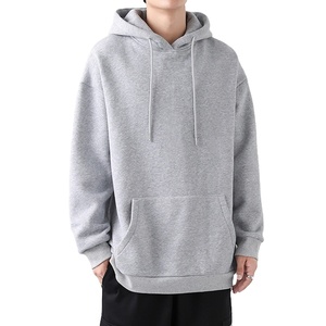 Jersey de algodón 100% respetuoso con el medio ambiente, Sudadera con capucha de invierno para hombre, ajuste Regular, Color sólido, 330g, estampado Digital forrado - Product Image 5