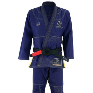 Unisex BJJ Gi 450gsm tejido de perlas logotipo bordado personalizado Jiu Jitsu Kimono uniforme OEM fábrica al por mayor - Product Image 1