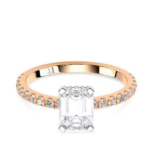 แหวนหมั้นทองคำขาว 10K ทรง Asscher Cut เพชรเพาะเลี้ยง 1.5 กะรัต รับรองโดย IGI พร้อมวงแหวนแบบ Pav ประดับเพชรเม็ดเดี่ยว สำหรับงานแต่งงาน ครบรอบแต่งงาน เครื่องประดับชั้นดี - Product Image 2