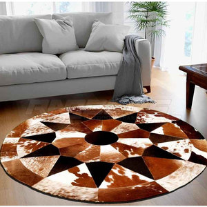 Cowhide Rugs Handmade Leather Rug Natural Finish Durable <b>Floor</b> <b>Covering</b> For Living Room Decoration - Product Image 6