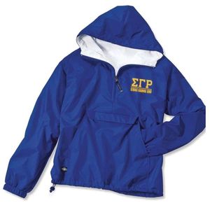 Chaqueta Cortavientos Ligera Personalizada con Letras Griegas Sigma Gamma Rho, Ropa Deportiva Casual, Moda Urbana - Product Image 1