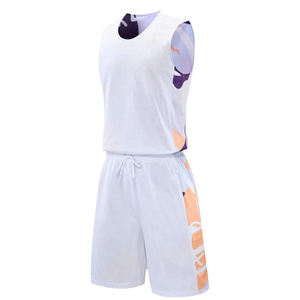 Maillot et short de basket-ball personnalisés, logo d'équipe, nom, numéro, impression par sublimation, broderie 3D, appliqué, 100% polyester - Product Image 3