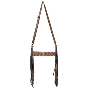 กระเป๋าถือหนังวัวแท้สไตล์โบฮีเมียนตะวันตก ประดับพู่ดอกไม้ สำหรับผู้หญิง สไตล์ลำลอง สีสั่งทำได้ ขายส่งจากอินเดีย มีสินค้าพร้อมส่ง - Product Image 1